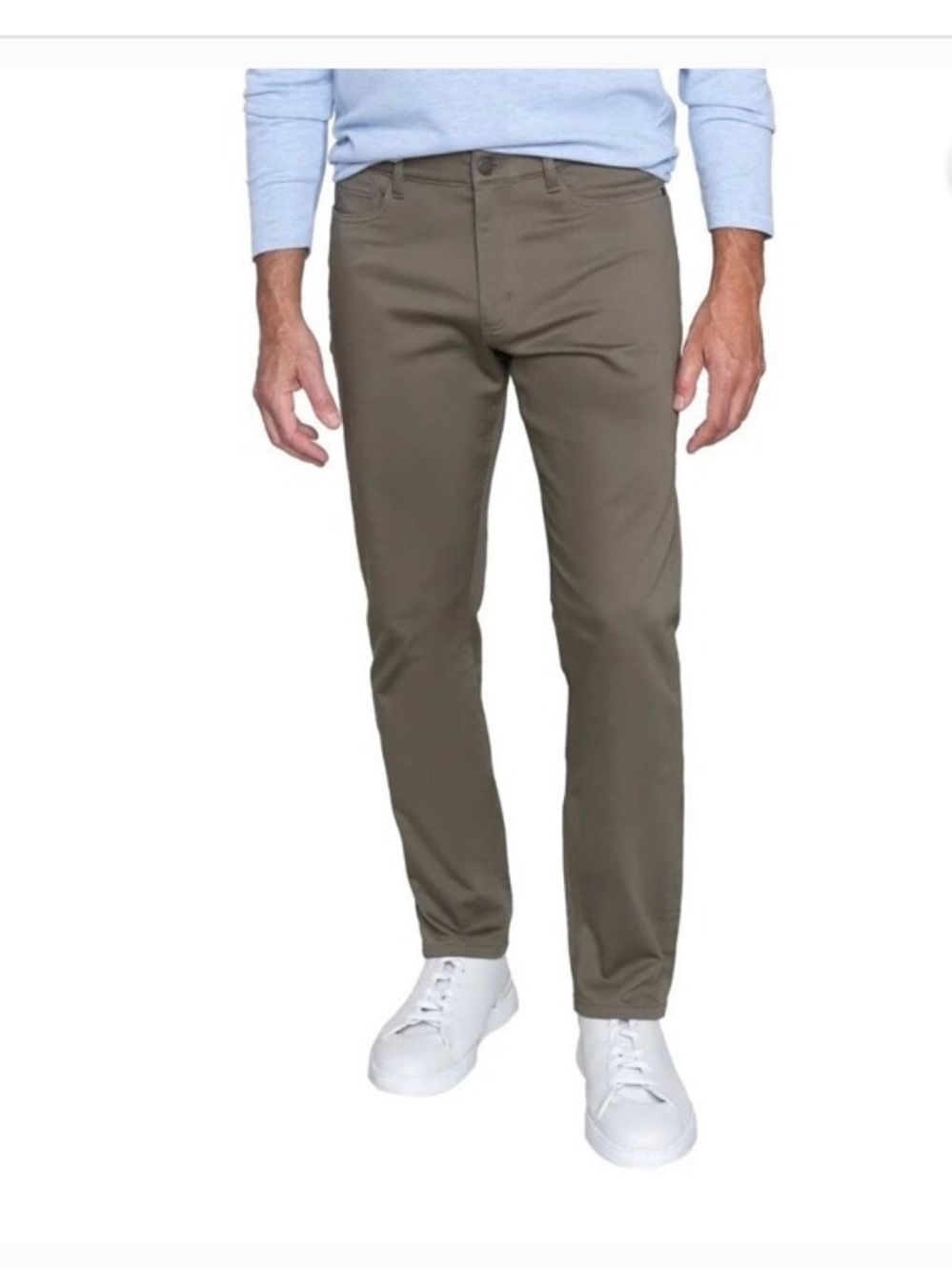 Mens English Laundry straight leg stretch chino brown 5 pocket style 38 x  34